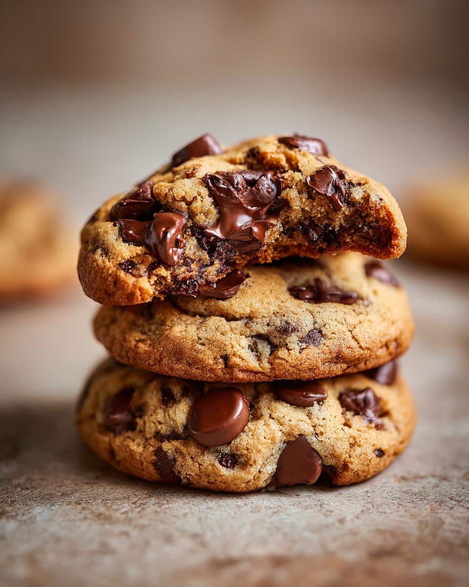 Brown butter chocolate chip cookies with flaky salt, the house cookie